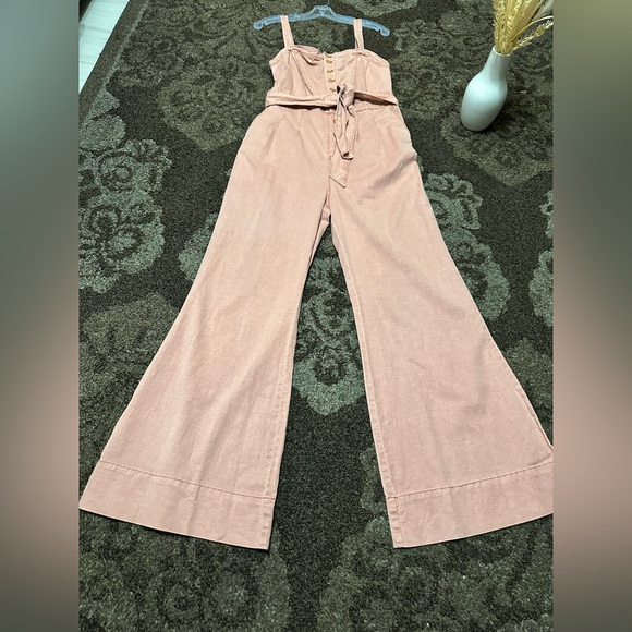 Anthropologie Pink Strapless Jumpsuit - Picture 11 of 14